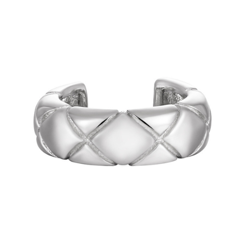 The Curated Ear Cuff in Sterling Silver | Quilted or Pearl