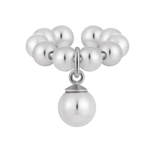 The Curated Ear Cuff in Sterling Silver | Quilted or Pearl