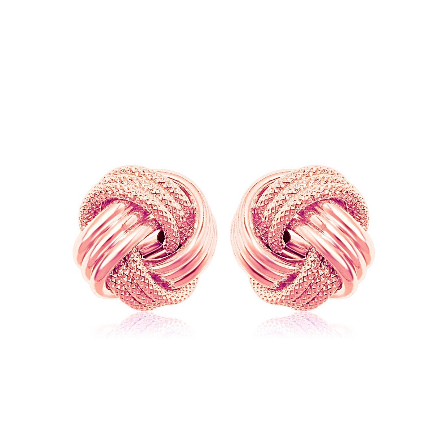 The Sculptor's Knot Studs (In Rose Gold)