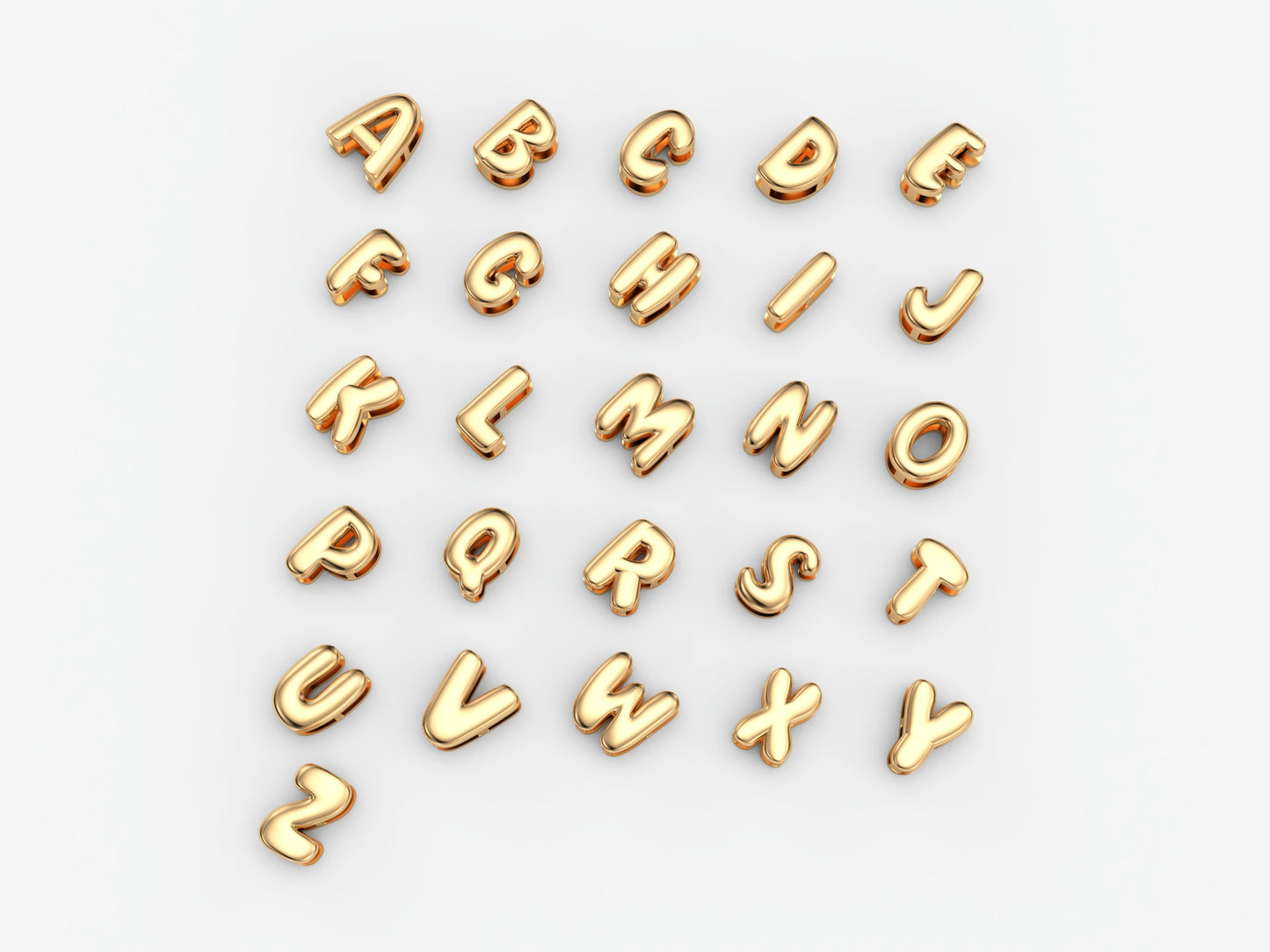 Personalized 3D Bubble Name on Double Snake Chain Bracelet