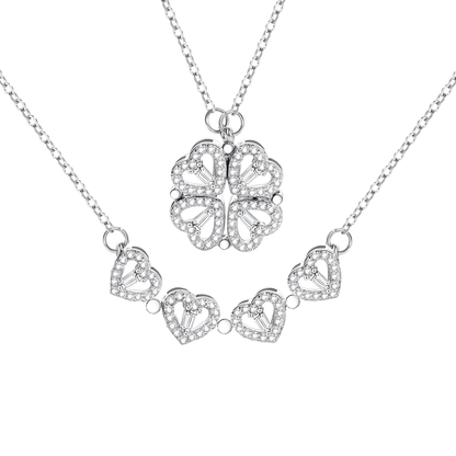 Clover-to-Hearts Necklace (with Gift Box)
