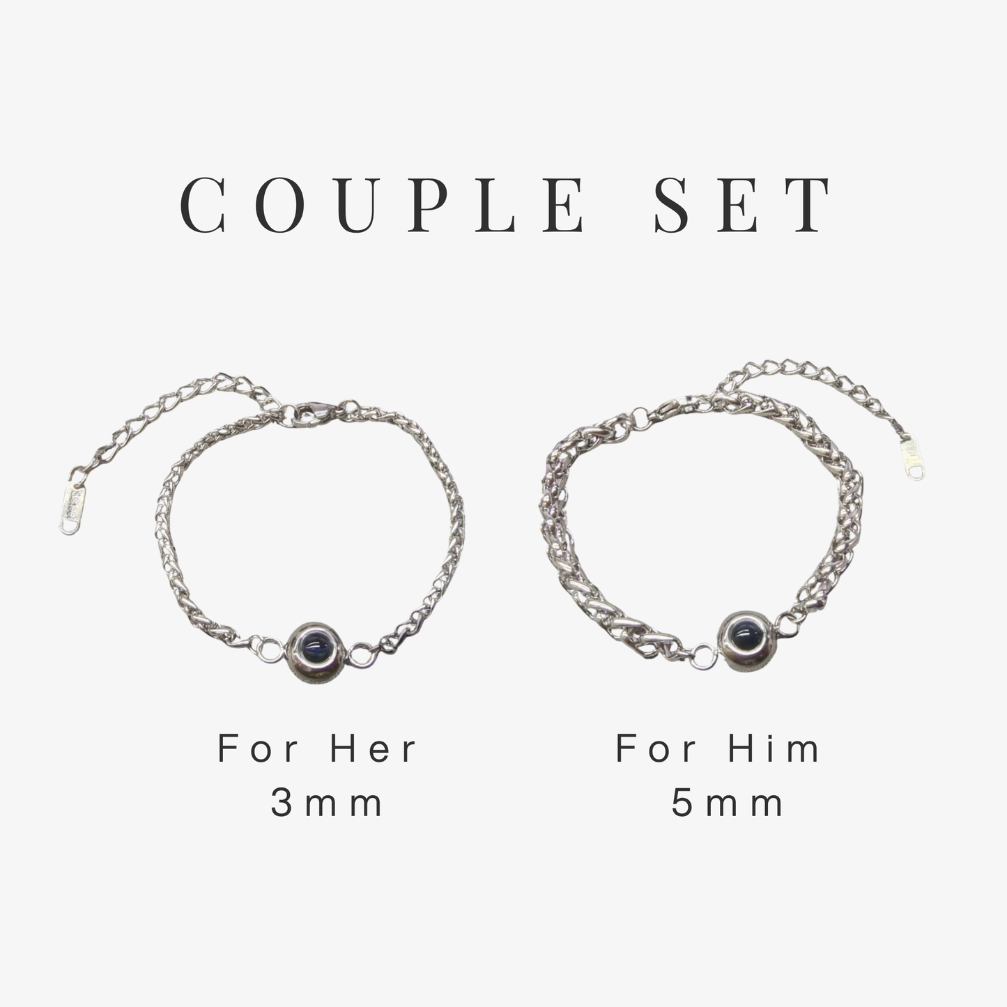 Personalized Photo Projection Bracelet (Couple Set Available)