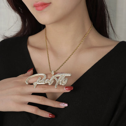 Personalized Pave CZ Iced Out Name Necklace