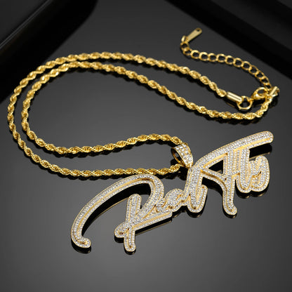 Personalized Pave CZ Iced Out Name Necklace