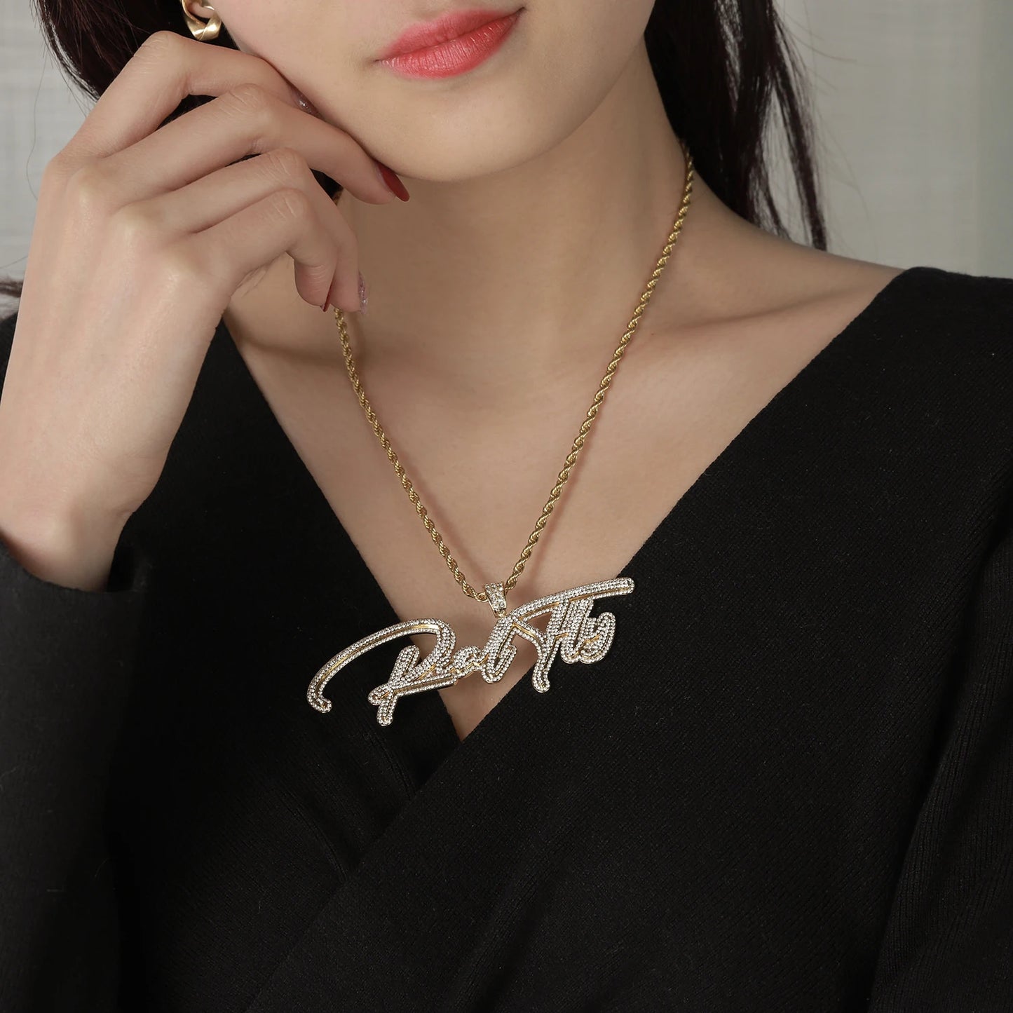 Personalized Pave CZ Iced Out Name Necklace