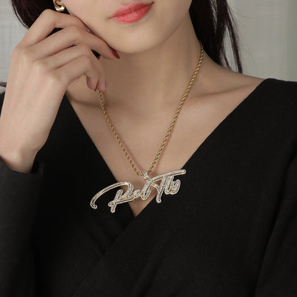 Personalized Pave CZ Iced Out Name Necklace