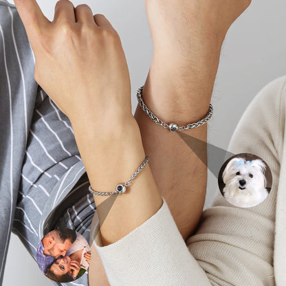 Personalized Photo Projection Bracelet (Couple Set Available)