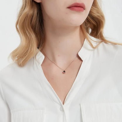 Personalized Photo Projection Minimalist Necklace