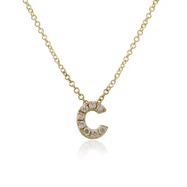 Personalized Pave CZ Iced Out Initial Necklace