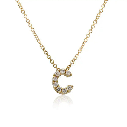 Personalized Pave CZ Iced Out Initial Necklace