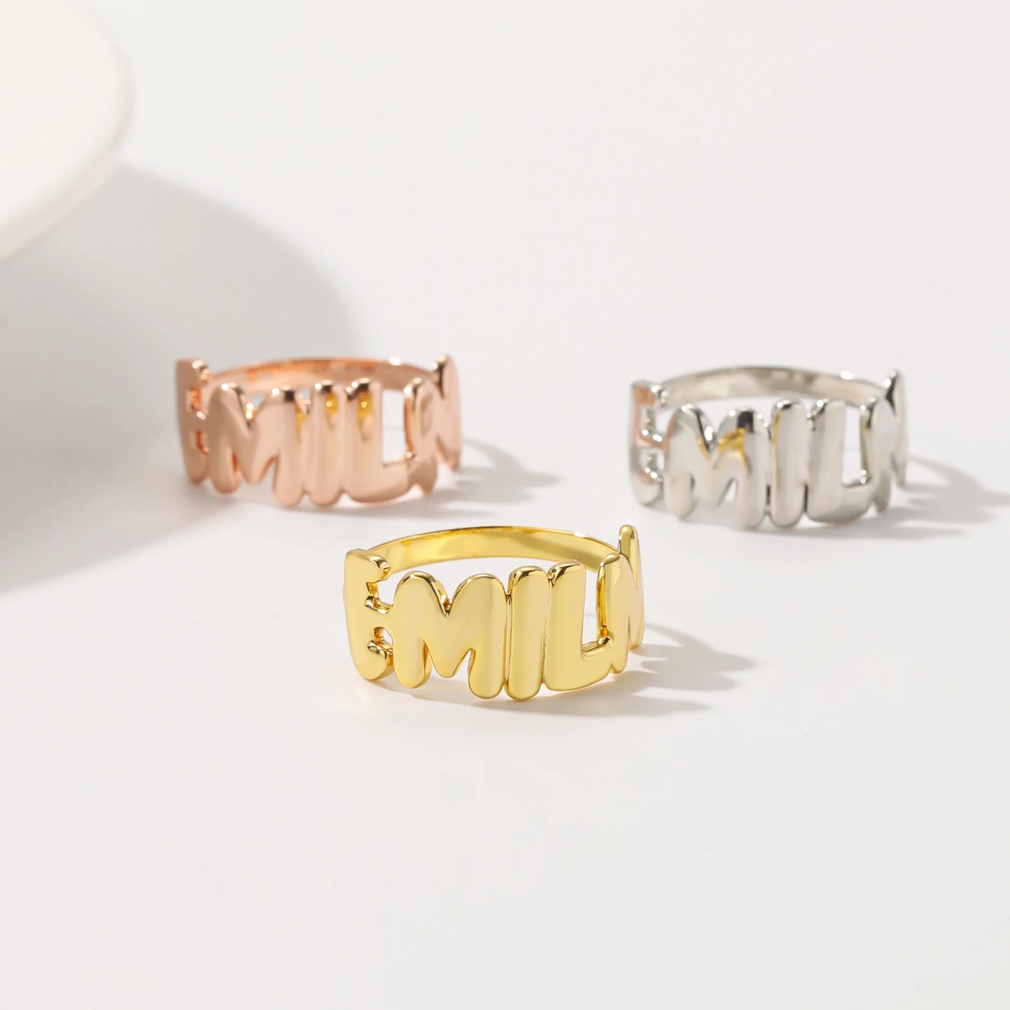 Personalized 3D Bubble Name Ring