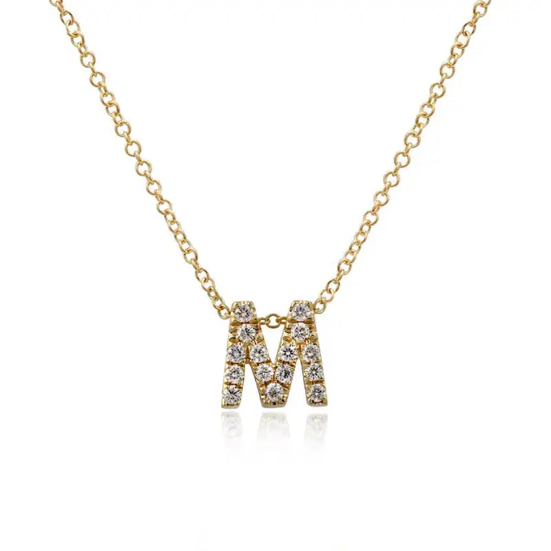 Personalized Pave CZ Iced Out Initial Necklace