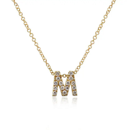 Personalized Pave CZ Iced Out Initial Necklace