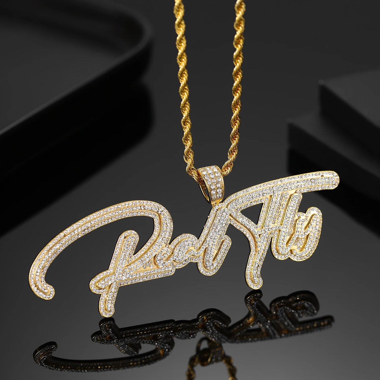 Personalized Pave CZ Iced Out Name Necklace