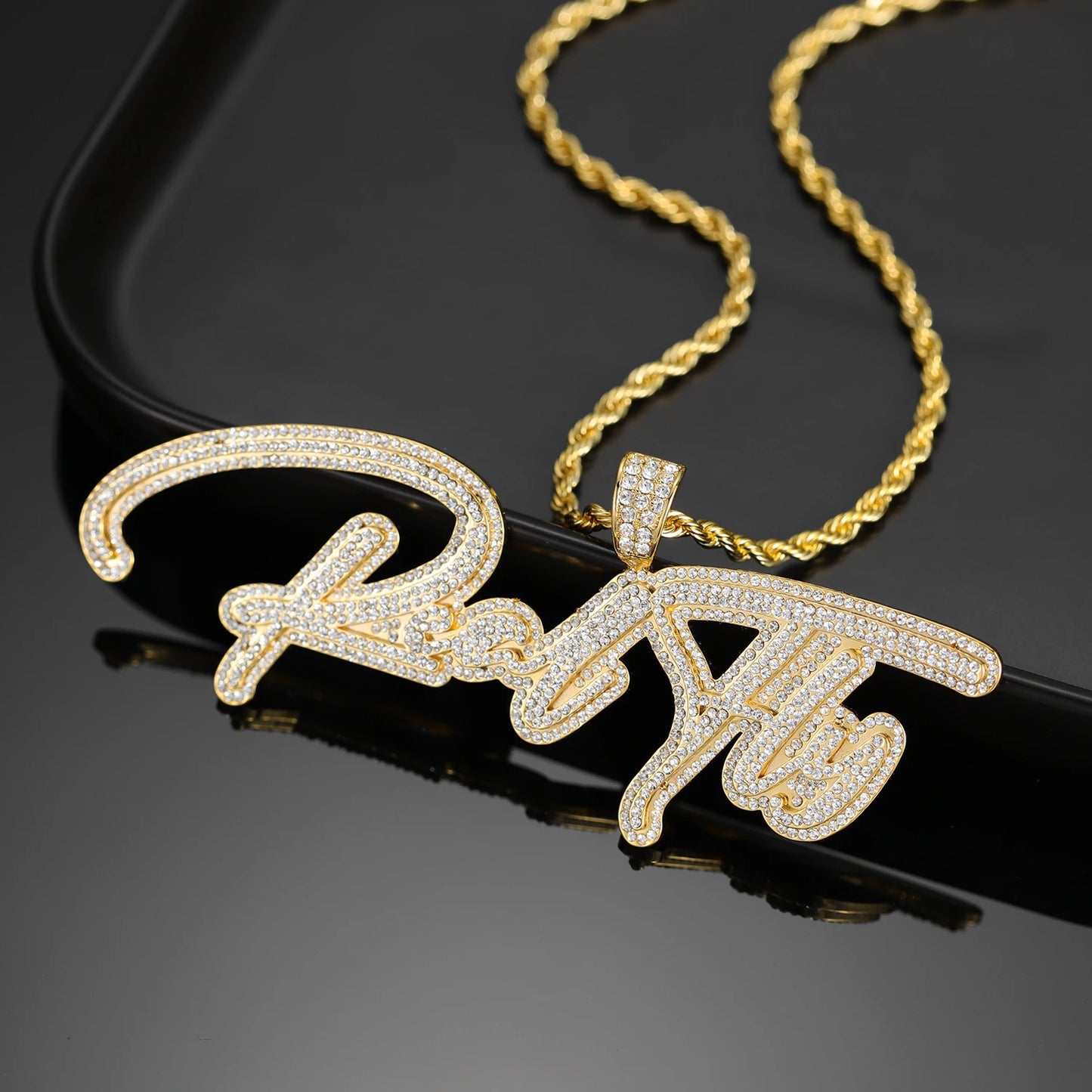 Personalized Pave CZ Iced Out Name Necklace