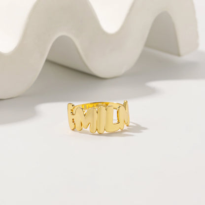 Personalized 3D Bubble Name Ring