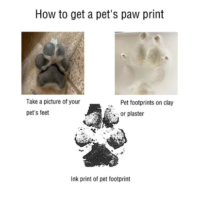 Personalized Engraved Paw Print Disc with Name Necklace