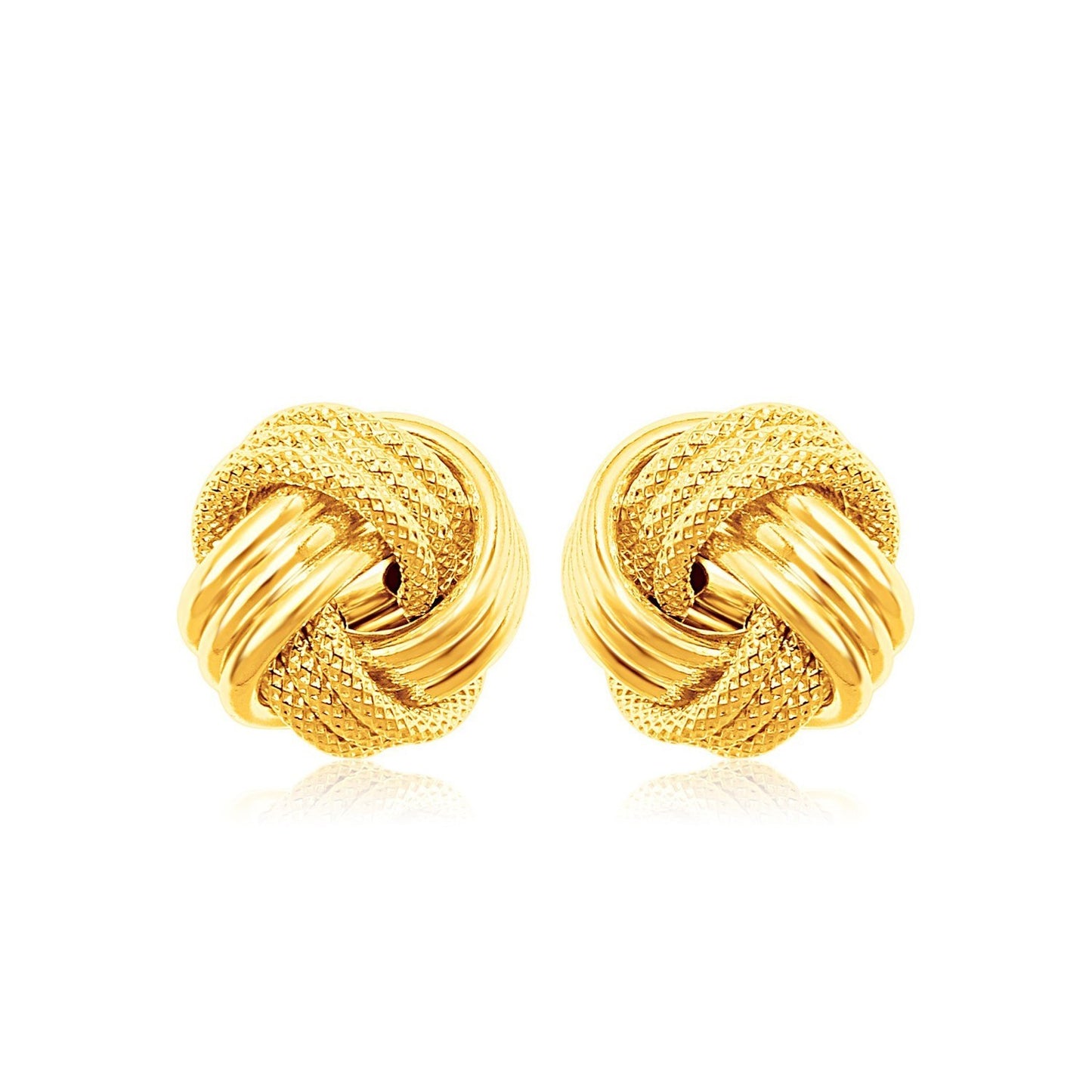 The Sculptor's Knot Studs (In Yellow Gold, 9mm)