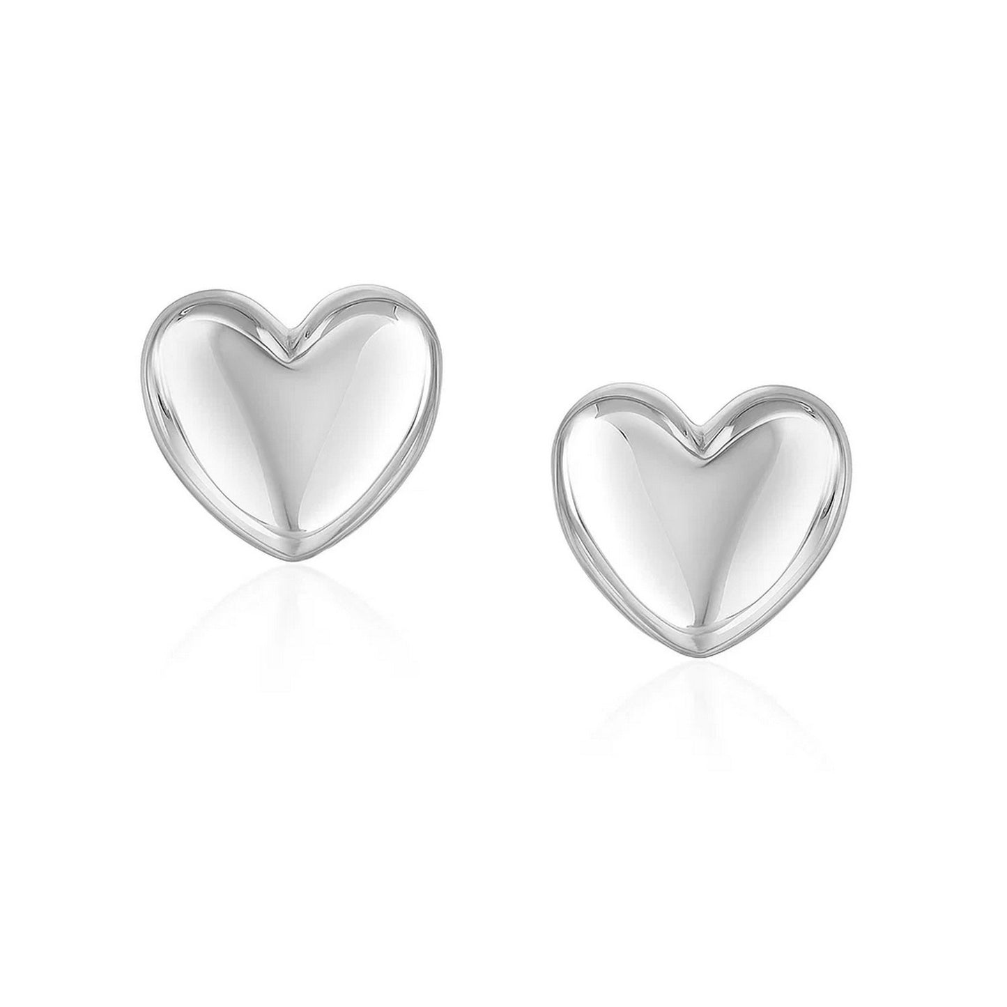 The Amore Heart Studs (In White Gold)