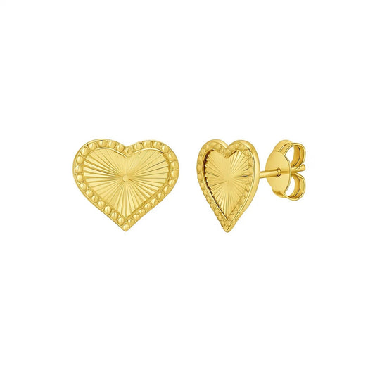 The Sol Heart Studs