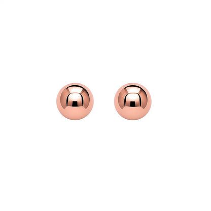 Essential Polished Ball Studs in Rose Gold (3mm)