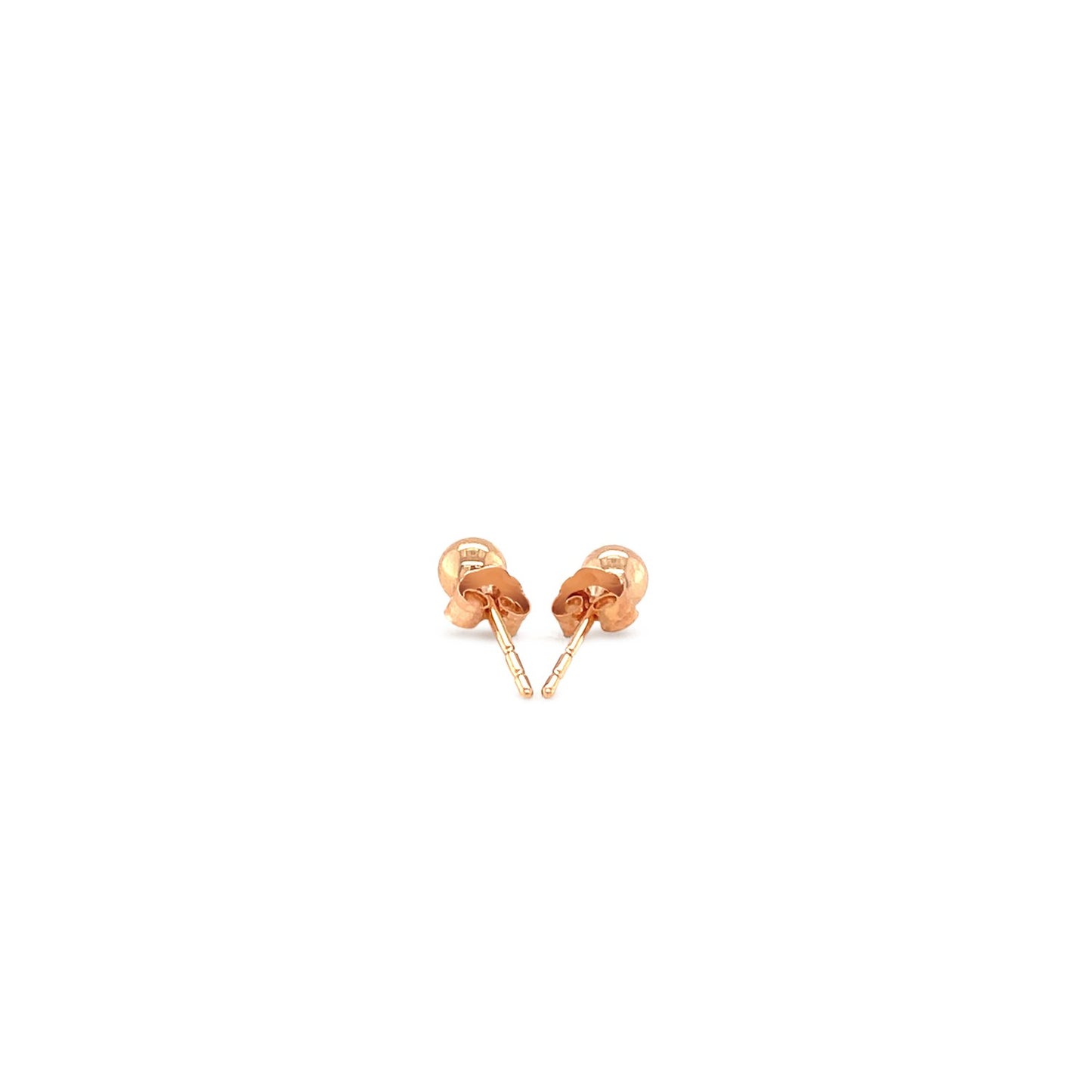 Essential Polished Ball Studs in Rose Gold (4mm)