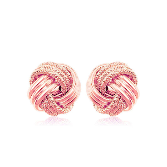 The Sculptor's Knot Studs (In Rose Gold)