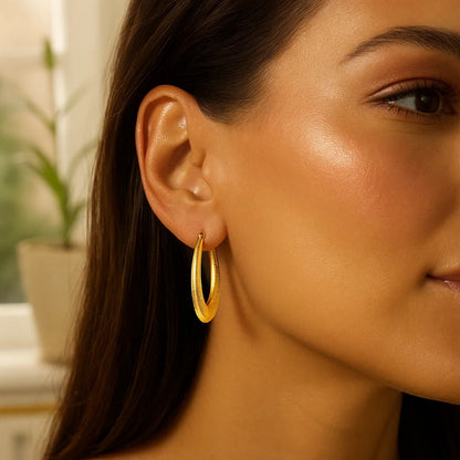 The Satin Oval Hoops