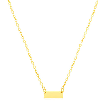 Polished Mini Bar Necklace (18 inch)