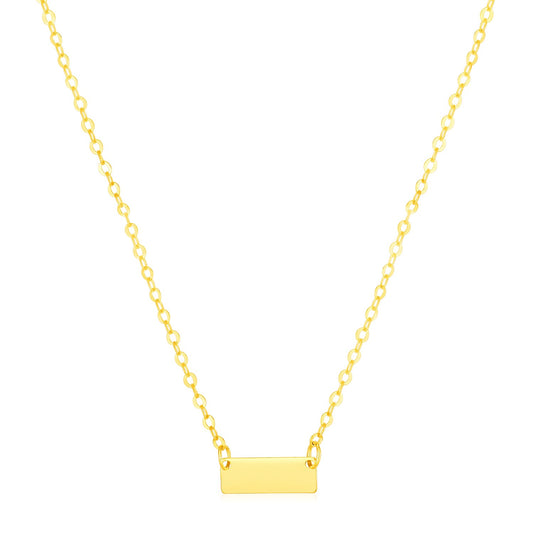 Polished Mini Bar Necklace (18 inch)