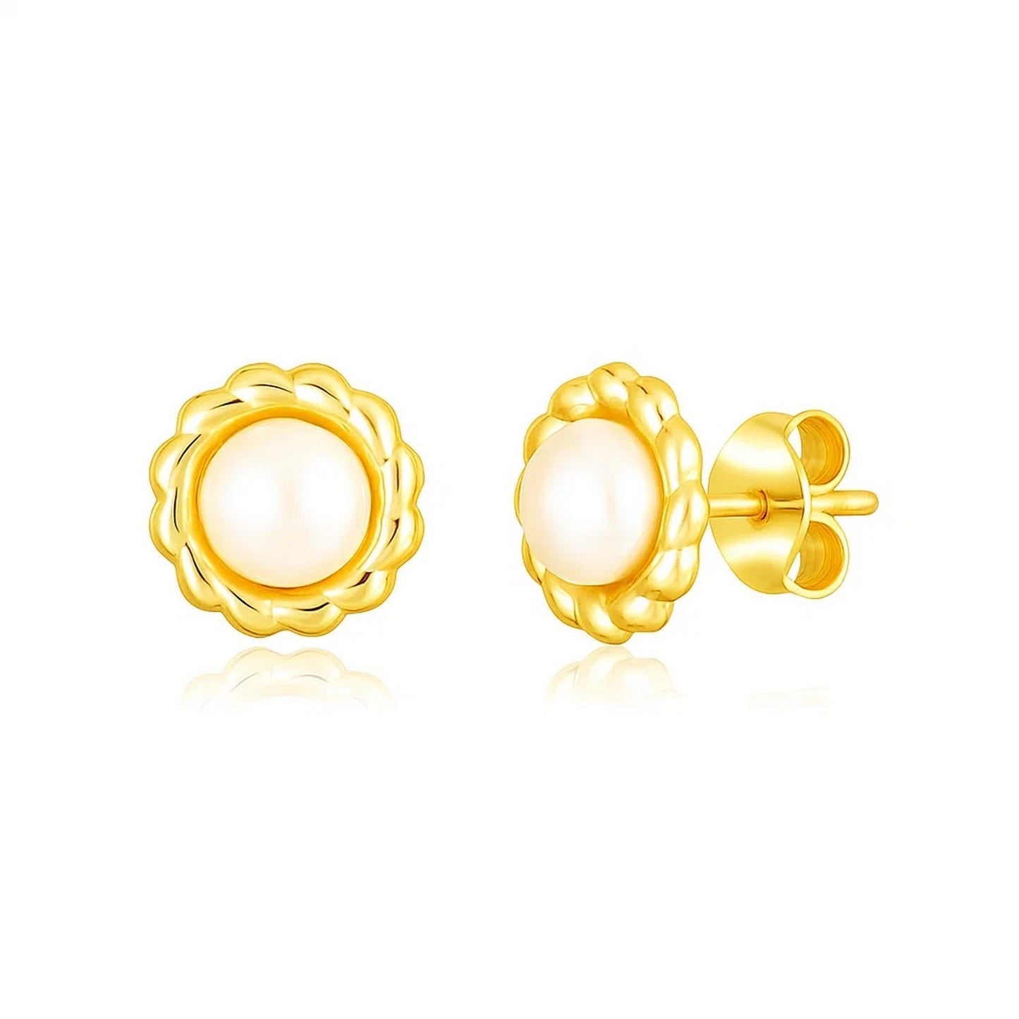 The Pearl Petal Studs