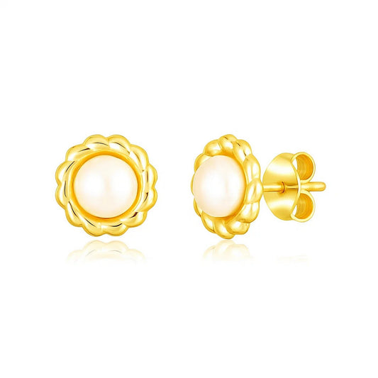The Pearl Petal Studs