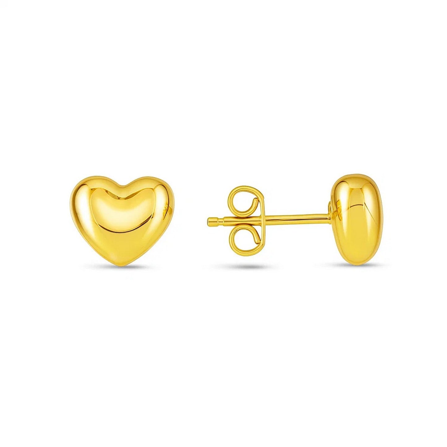 The Amore Heart Studs (In Yellow Gold)