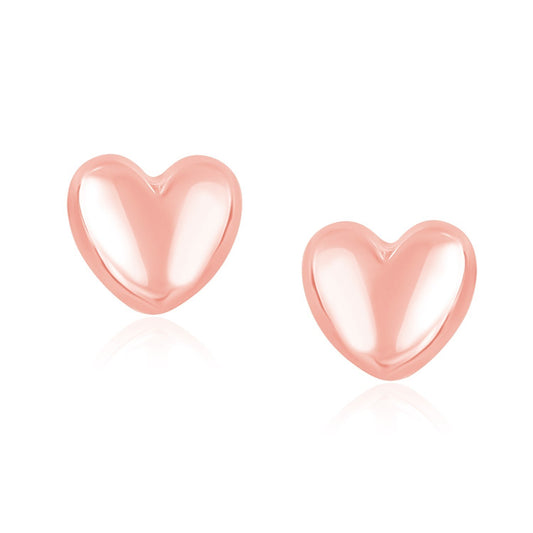 The Amore Heart Studs (In Rose Gold)