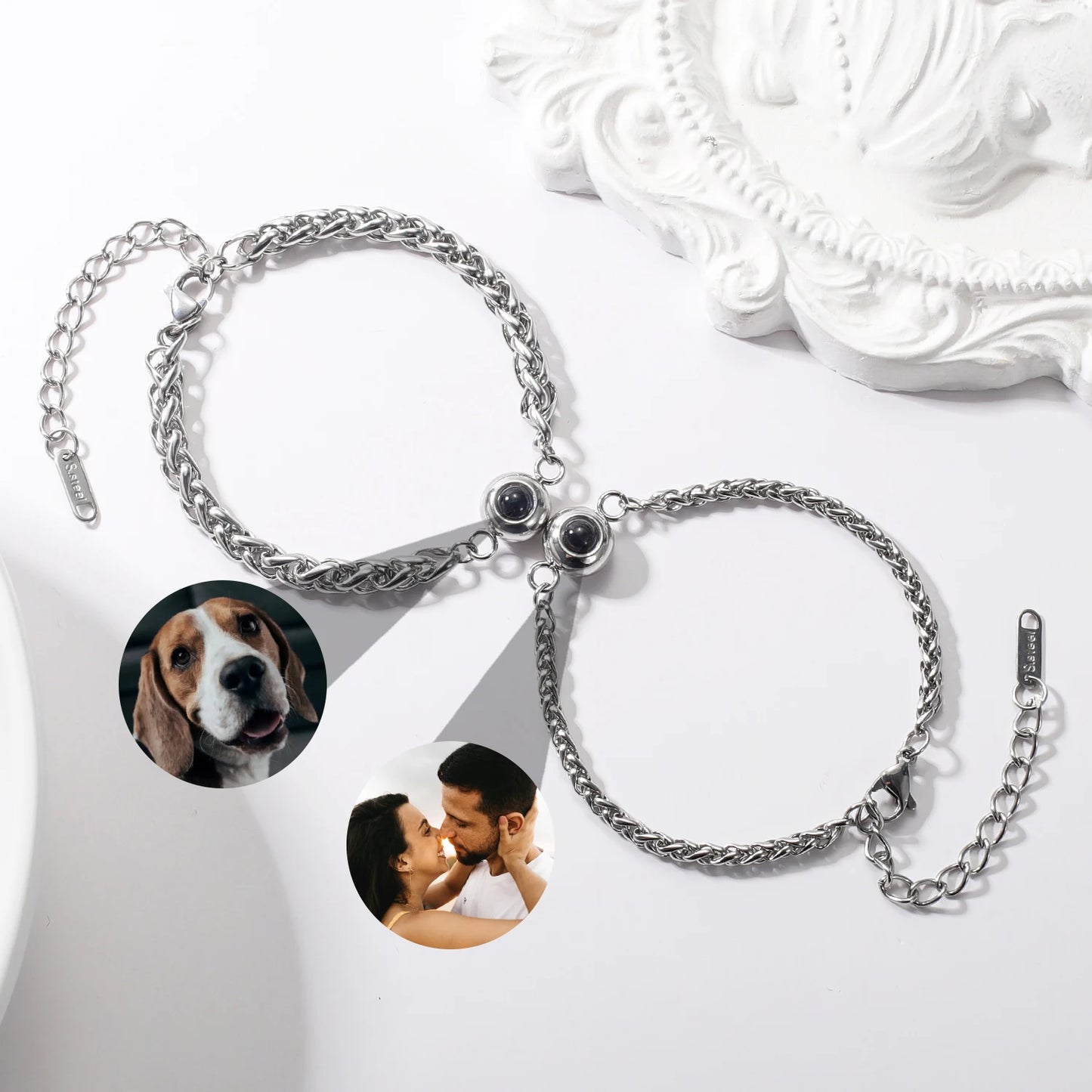 Personalized Photo Projection Bracelet (Couple Set Available)