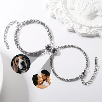Personalized Photo Projection Bracelet (Couple Set Available)