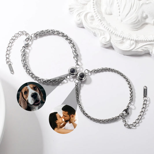Personalized Photo Projection Bracelet (Couple Set Available)