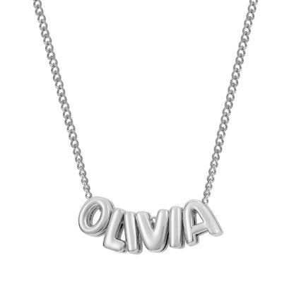 Personalized 3D Bubble Name Necklace