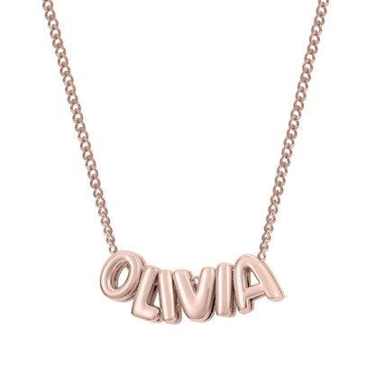 Personalized 3D Bubble Name Necklace