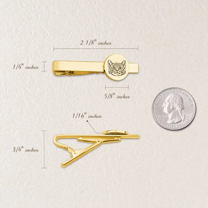 Personalized Engraved Pet Portrait Tie Clip