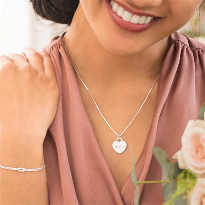 Personalized Engraved Heart Pendant Necklace