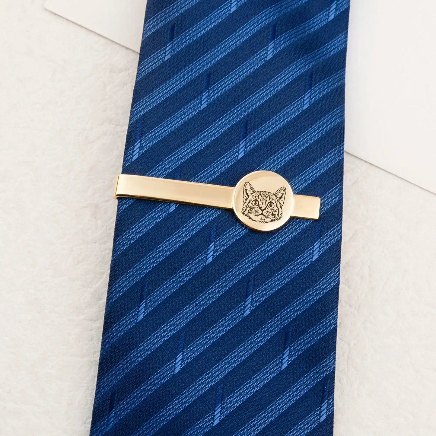 Personalized Engraved Pet Portrait Tie Clip