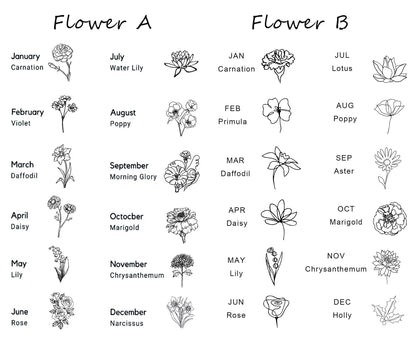 Personalized Photo Projection & Birth Flower Disc Necklace