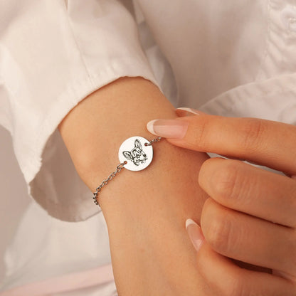 Personalized Multi-Pet Portrait Disc Bracelet