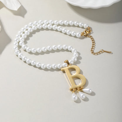 Personalized Initial Pearl Necklace