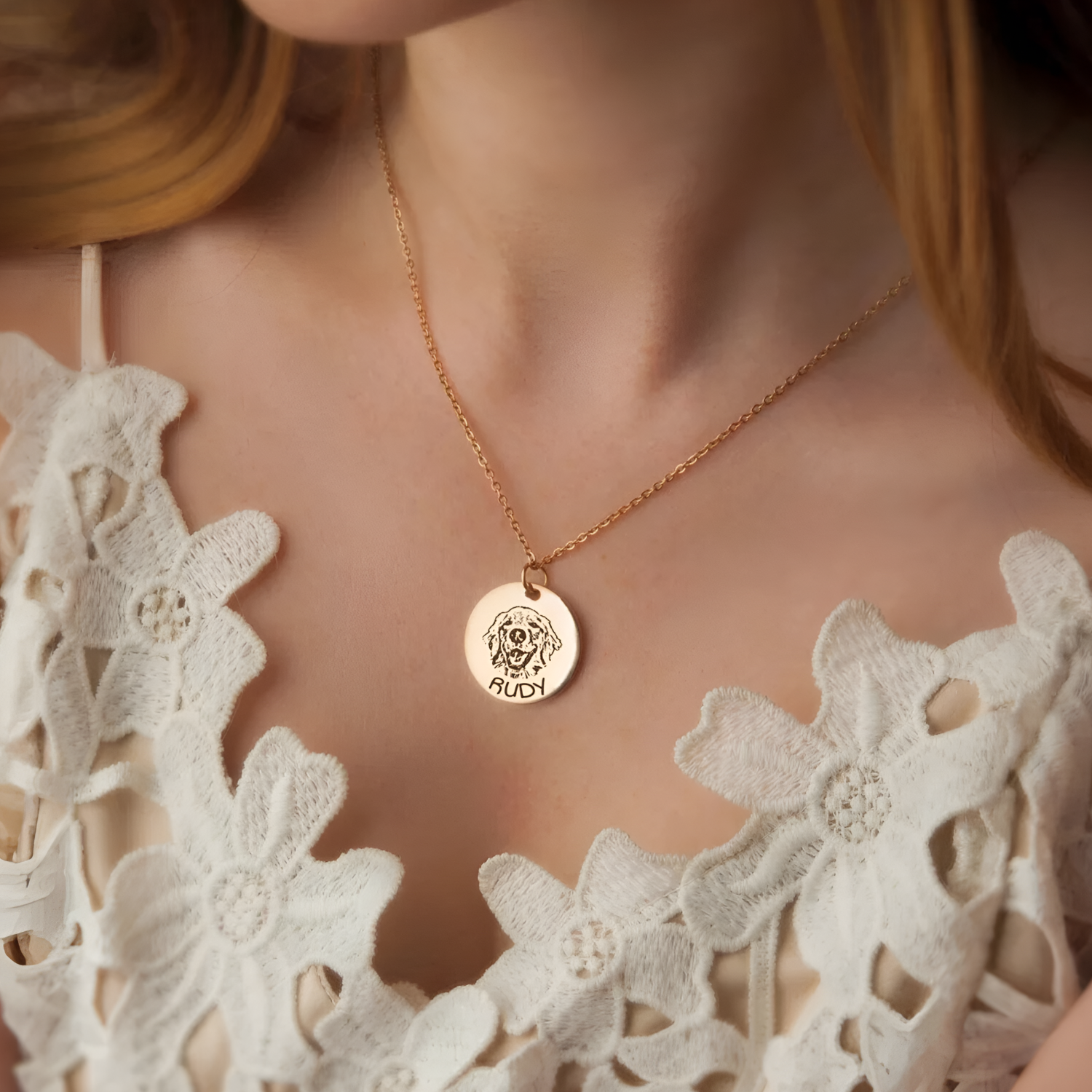 Personalized Pet Portrait Necklace