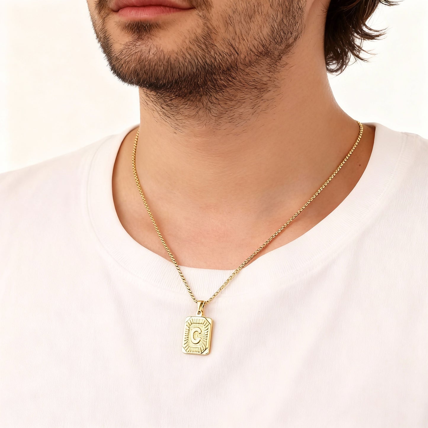 Personalized Sunburst Initial Necklace