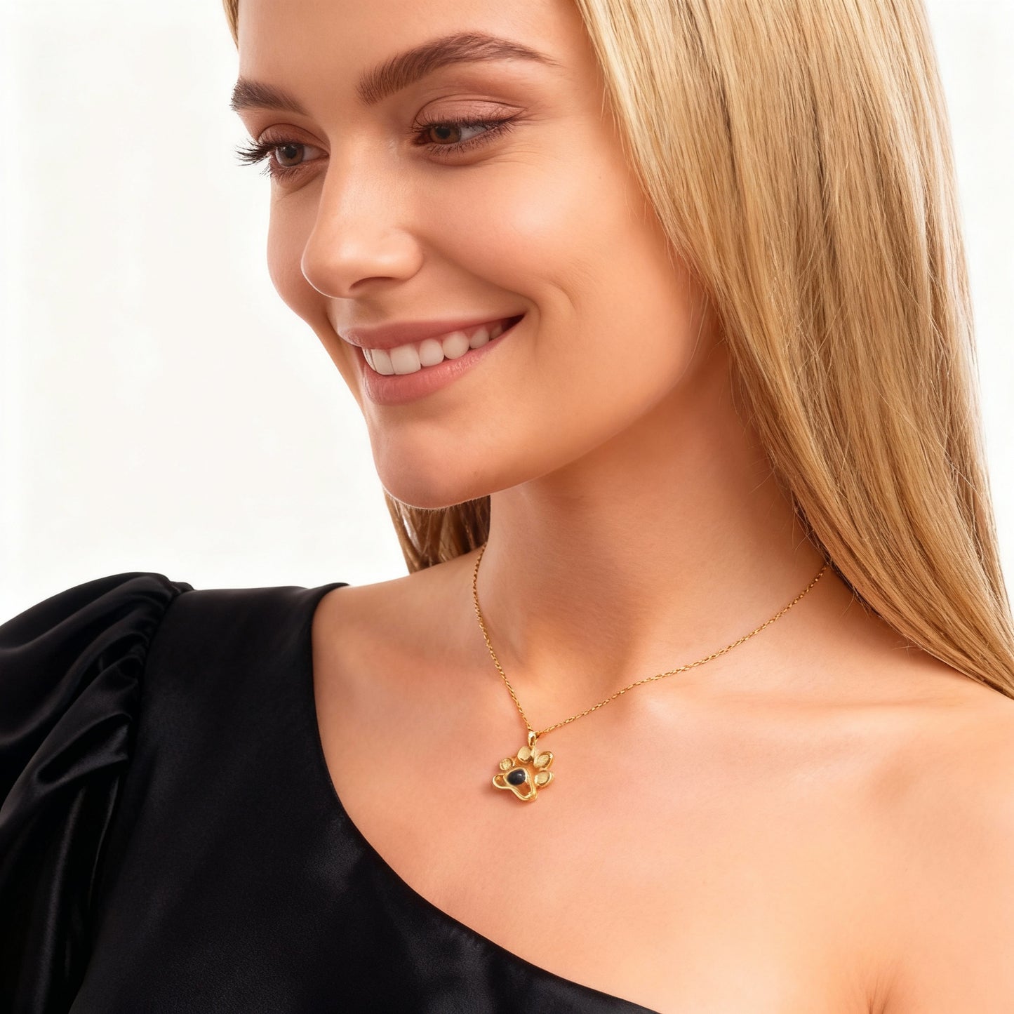 Personalized Photo Projection Paw Necklace