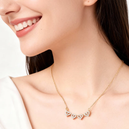 Clover-to-Hearts Necklace (with Gift Box)