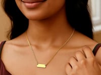 Polished Mini Bar Necklace (18 inch)